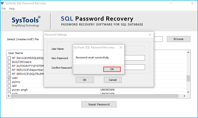 Complete Password Recovery