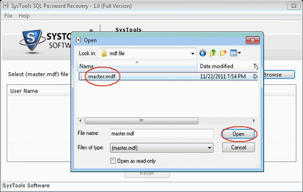 Choose SQL file