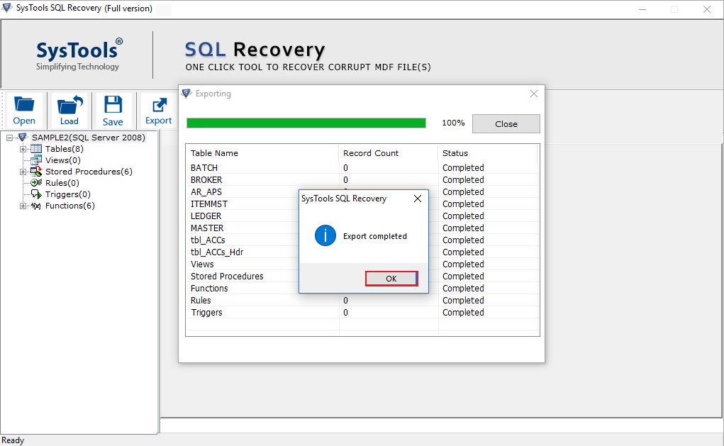 Export with Schema and Schema and data