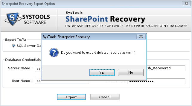 Do you want to recover deleted record