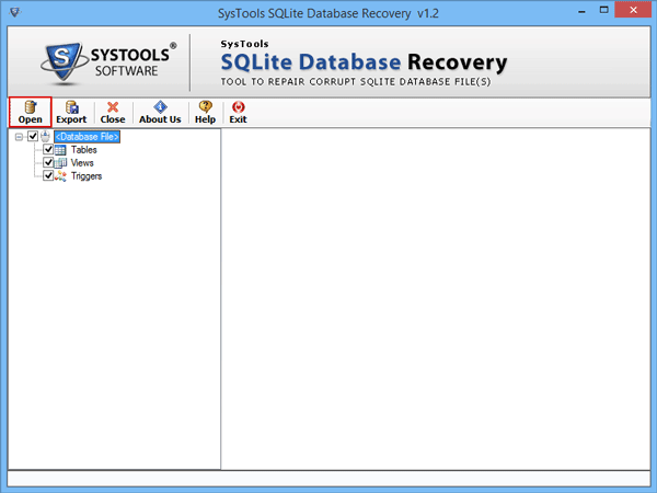 Open Sqlite Recovery Tool