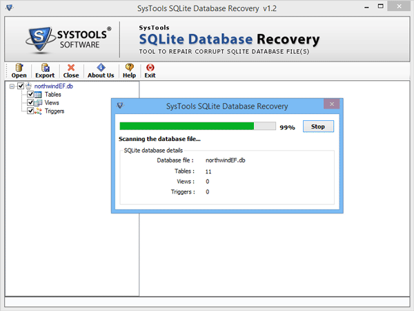 scan sqlite .db file