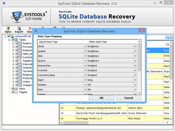 Provide Data type mapping